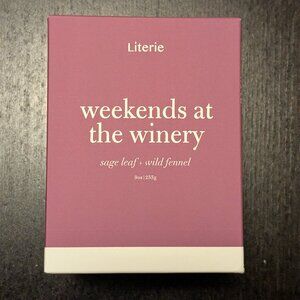 New Literie Weekends at the Winery 9 oz scented candle sage wild fennel